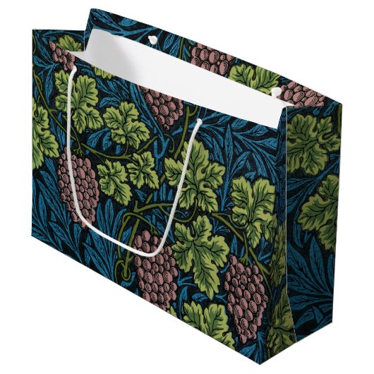 Vine Pattern, William Morris Large Gift Bag Groot Cadeauzakje (Voorkant Gekanteld)
