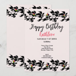 VINE ROSEBUD FOTO HAPPY BIRTHDAY WENSKAART KAART