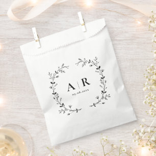 Vine Scroll Wedding Treat Sack, Cookie of Goody Bedankzakje
