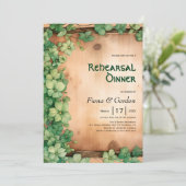 Vine St. patricks Dag bruiloft repetitie diner Kaart (Staand voorkant)