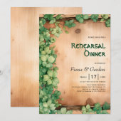 Vine St. patricks Dag bruiloft repetitie diner Kaart (Voorkant / Achterkant)
