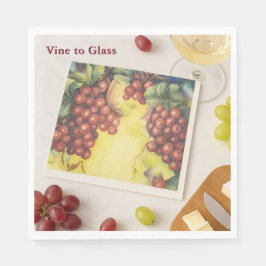 "Vine to Glass" aangepaste wijngaard servetten — w
