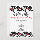 VINE TOMATO GARDEN PARTY HAPPY BIRTHDAY INVITATION KAART (Voorkant)
