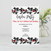 VINE TOMATO GARDEN PARTY HAPPY BIRTHDAY INVITATION KAART (Staand voorkant)