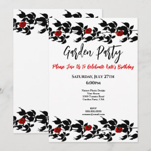 VINE TOMATO GARDEN PARTY HAPPY BIRTHDAY INVITATION KAART