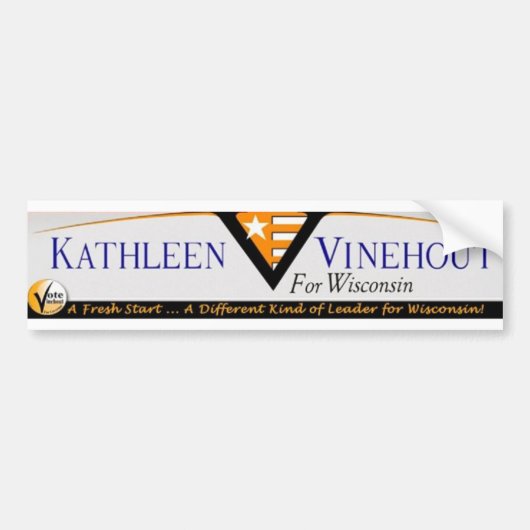 Vinehout voor Wisconsin bumpersticker (Voorkant)