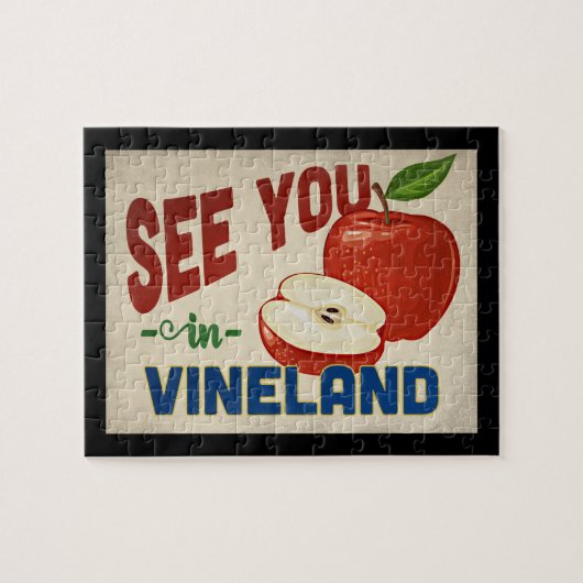 Vineland New Jersey Apple - Vintage Travel Legpuzzel (Horizontaal)