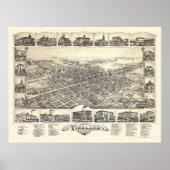 Vineland, NJ Panoramic Map - 1885 Poster (Voorkant)