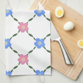 Vines and flowers Kitchen towel Theedoek (Quarter Fold)