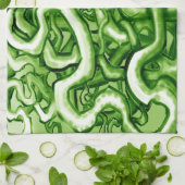 Vines GREEN Theedoek (Gevouwen)