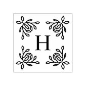 Vines monogram rubberstempel (Afrduk)
