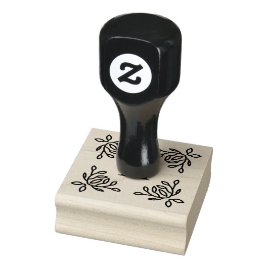 Vines monogram rubberstempel (Stempel)