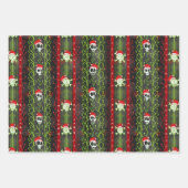 Vines O' Death Christmas Skull Skelet Santa Hat Inpakpapier Vel (Voorkant 3)
