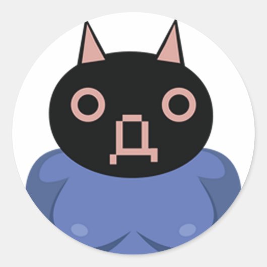 Vinesauce Ralph Bluetawn Ronde Sticker (Voorkant)