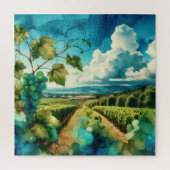 Vineyard Alcohol Ink Legpuzzel (Verticaal)