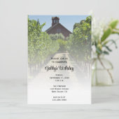 Vineyard and Red Barn Birthday Party Kaart (Staand voorkant)