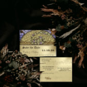 Vineyard Art Nouveau Peacock Birds Save the Date Aankondigingskaart