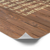 Vineyard Barrel Wedding Seating Chart 160 gasten Poster (Hoek)