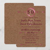 Vineyard Cork Stains Red Wine Weddenschap Kaart (Voorkant / Achterkant)