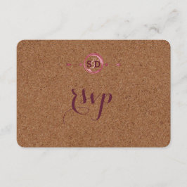 Vineyard Cork Stains Red Wine Weddenschap RSVP Kaartje