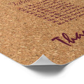 Vineyard Cork Vlekken Rode Wijn Zitting Grafiek Poster (Hoek)