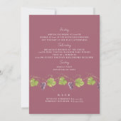 Vineyard Destination Bachelorette Party Invitation Kaart (Achterkant)
