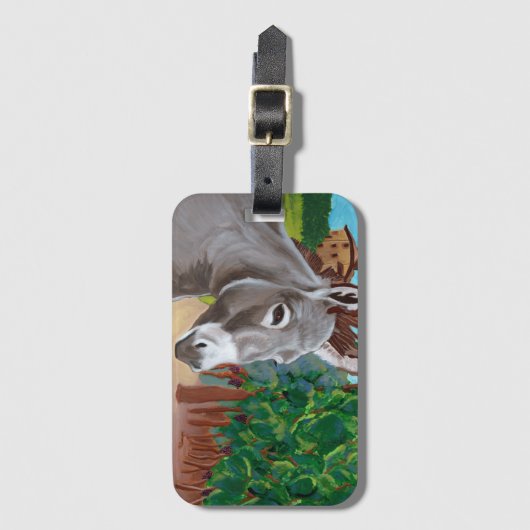 Vineyard Donkey Bagagelabel (Voorkant (verticaal))