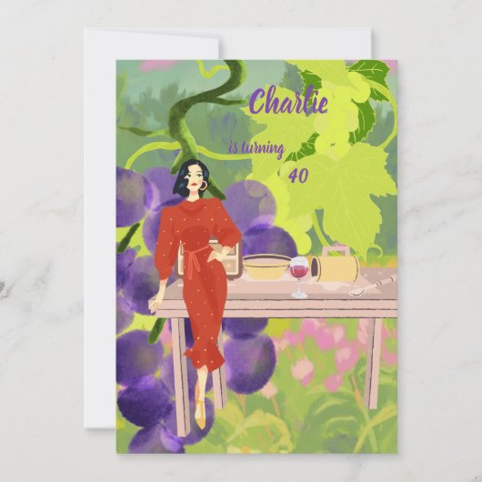 Vineyard Elegance verjaardag Kaart (Voorkant)