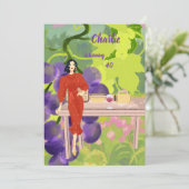 Vineyard Elegance verjaardag Kaart (Staand voorkant)