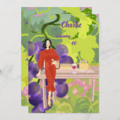 Vineyard Elegance verjaardag Kaart (Voorkant / Achterkant)