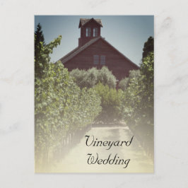 Vineyard en Rustic Barn Wedding Save the Date Aankondigingskaart