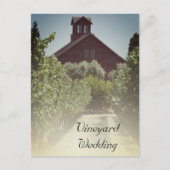 Vineyard en Rustic Barn Wedding Save the Date Aankondigingskaart (Voorkant)
