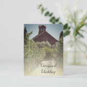 Vineyard en Rustic Barn Wedding Save the Date Aankondigingskaart (Staand voorkant)