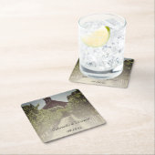 Vineyard en Rustic Red Barn Wedding Kartonnen Onderzetters (Insitu)