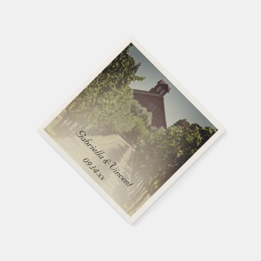 Vineyard en Rustic Red Barn Wedding Servetten (Hoek)