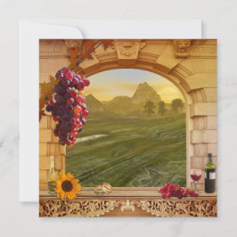 Vineyard Fall Wedding Invitation Kaart