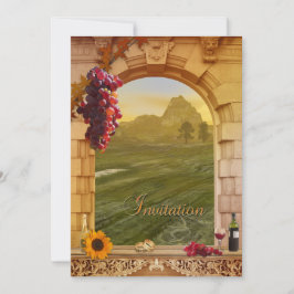 Vineyard Fall Wedding Invitation Kaart