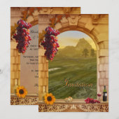 Vineyard Fall Wedding Invitation Kaart (Voorkant / Achterkant)