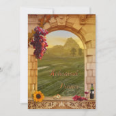 Vineyard Fall Wedding Rehearsal Dinner Invitation Kaart (Voorkant)