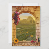 Vineyard Fall Wedding Rehearsal Dinner Invitation Kaart (Voorkant)
