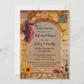 Vineyard Fall Wedding Rehearsal Dinner Invitation Kaart (Achterkant)