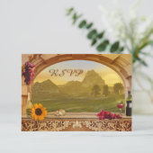 Vineyard Fall Wedding RSVP Uitnodiging (Staand voorkant)