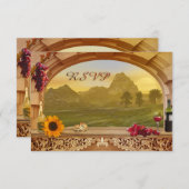 Vineyard Fall Wedding RSVP Uitnodiging (Voorkant / Achterkant)