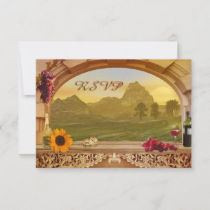 Vineyard Fall Wedding RSVP Uitnodiging
