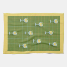 Vineyard G&T Plaid Tea Towel – Olive   Theedoek