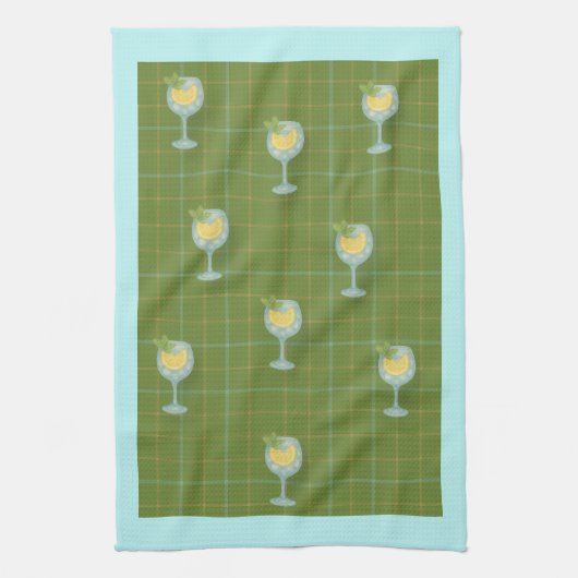 Vineyard G&T Plaid theedoek – Olijf (Verticaal)