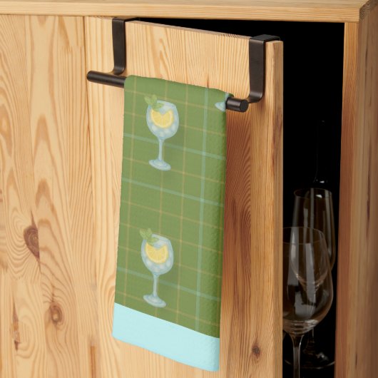 Vineyard G&T Plaid theedoek – Olijf (Derde Gevouwen)