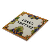 Vineyard Grape Farm Custom House Name Plate Sign Tegeltje (Zijkant)