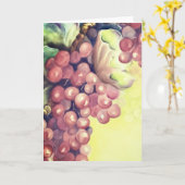 Vineyard Grapes Watercolor Greeting Card | Wine  Kaart (Gele Bloem)