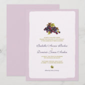 Vineyard Grapes Wedding Invitation Card Kaart (Voorkant / Achterkant)